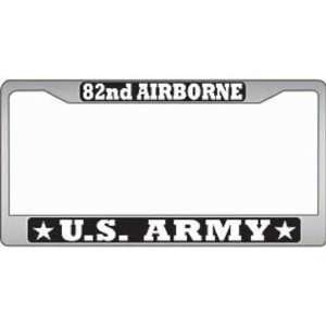  U.S. Army 82nd Airborne Chrome License Plate Frame 