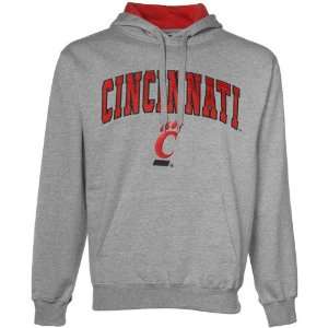  Cincinnati Bearcats Ash Classic Twill Hoody Sweatshirt (X 