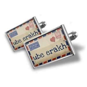  Cufflinks I Love You Love Letter from ancient Egyptian 