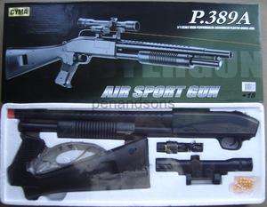 New Cyma P389A Airsoft Spring Powered Shotgun Gun Rifle w/6mm bb Laser 