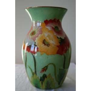  Chinese Cloisonne Green Floral Vase: Everything Else