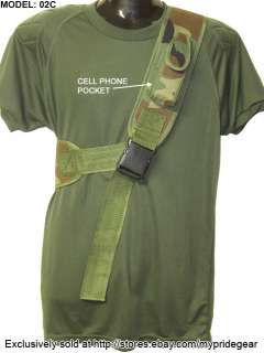 Military Sling Backpack Messenger Bag Woodland Camo 02C  