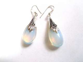 925 Sterling Silver Moonstone Bali earrings  