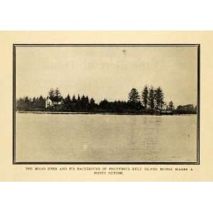  1910 Print Broad River Lulu Island Home Scenery Canada 