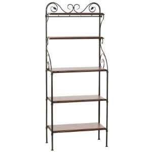  903 186 OXB Leaf Bakers Rack 5 Tier With Oxblood