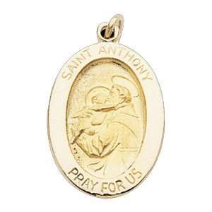  14k St. Anthony Medal 15x11mm Jewelry