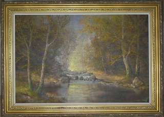 Hans Wagner   Large Original Oil Painting w/ Frame  
