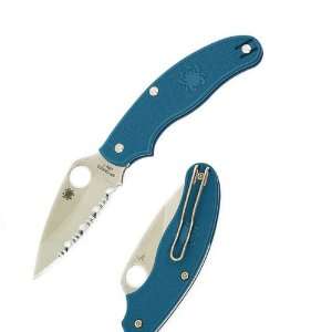  UK Pen Knife, Blue FRN Handle, Serrated