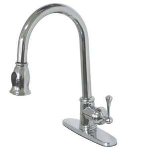Kingston Brass GS7885BL Vintage Pull Down Single Handle Kitchen Faucet 