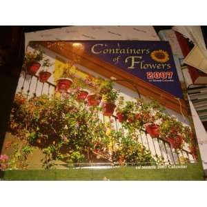   : Containers of Flowers 2007 16 Month Wall Calendar: Office Products