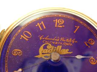 1903 CADILLAC   Columbus Watch Company Pocket Watch w/ Cobalt Blue 