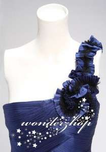 Bcbg One Shoulder Floral Strap Draped Evening Dress  