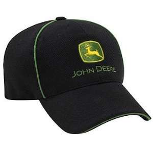 John Deere Fitted Black Performance Hat: Home & Kitchen