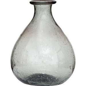  Charcoal Grey Recycled Glass Vase (pear design)