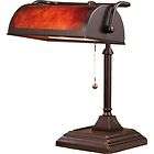 Classic Bankers Office Dorm Reading Table Desk Lamp Mica Shade Fast 