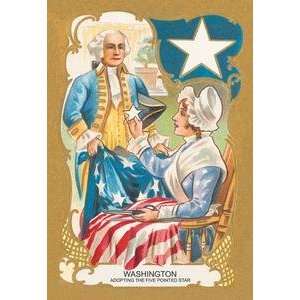   printed on 12 x 18 stock. Washington Adopting a Five Pointed Star