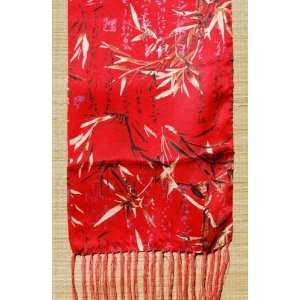  Silk Scarf   Bamboo and Chinese Callegraphy 1 Everything 