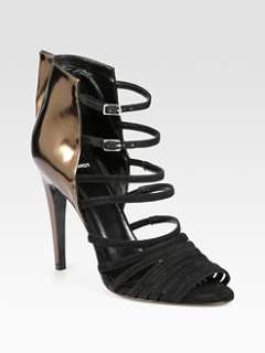 Pierre Hardy   Fin Suede and Metallic Leather Sandals