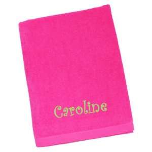  Monogrammed Personalized Beach Towel  Pink  NEW!: Home 