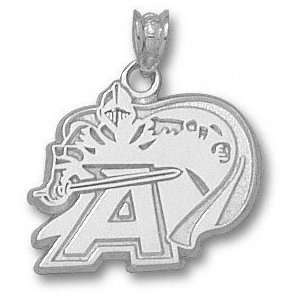 Army Black Knights Sterling Silver A Knight Logo 5/8 Pendant 