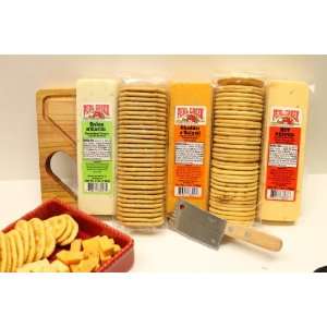 Cheese Trio and Crackers with Cutting Board/Cleaver:  