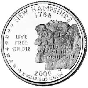  2000 P New Hampshire State Quarter BU Roll Everything 