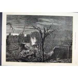  1874 Disaster Regents Canal Explosion Night Fine Art