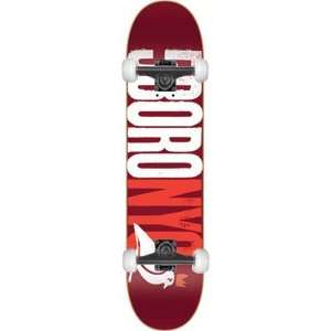  5Boro Letterpress Red Complete Skateboard   7.7 w/Mini 