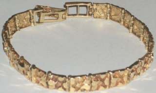 13.9 Grams 14k Solid Gold Nugget Bracelet Not Scrap  