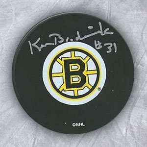  Ken Broderick Boston Bruins Autographed/Hand Signed Hockey 