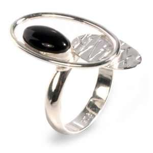  Obsidian cocktail ring, Motion Jewelry