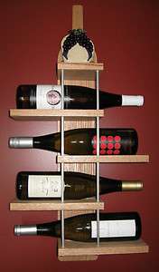 Unique Custom Wall Mount Wood Wine Racks  