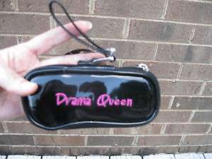 Black Patent Drama Queen Embroidered Tampon Case  