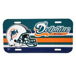  Miami Dolphins Plastic License Plate