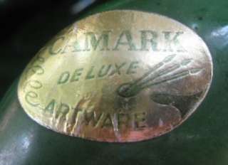 Camark Deluxe Artware Green Cornucopia Console Bowl XX   