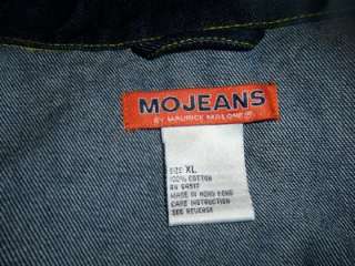 MO JEAN DENIM JACKET BY MAURICE MALONE SIZE XL AWESOME  