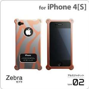   Aluminum Hard Jacket for iPhone 4S/4 (Type 2/Zebra/Peach) Electronics