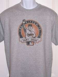Cal Ripken Jr. ORIOLES Throwback Logo T Shirt XX Large  
