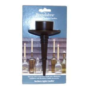 Bottelabra Wine Bottle Tealight Candle Holder   Bronze Finish   Set of 