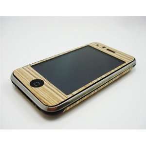  3GS Zebra Wood Full Body Wrap Cell Phones & Accessories