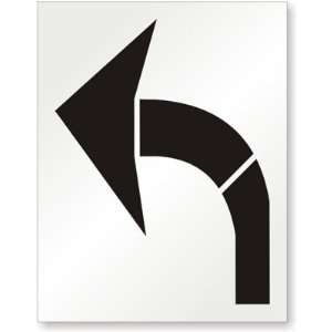  Curved Arrow Symbol Polyethylene Stencil Sign, 54 x 42 