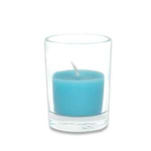   Turquoise Round Glass Votive Candles (96pcs/Case) Bulk: Home & Kitchen