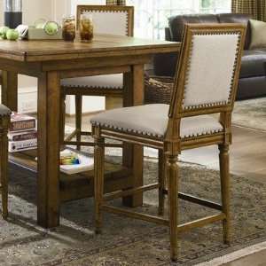   Rooms Bergere Counter Chair in Distressed Hickory Stick: Toys & Games