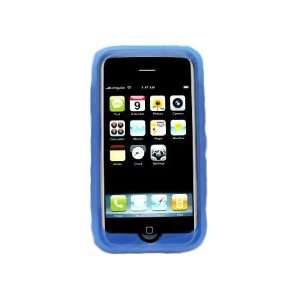 Apple Iphone 3g Blue Tough Silicone Case with Free Exercise Armband 