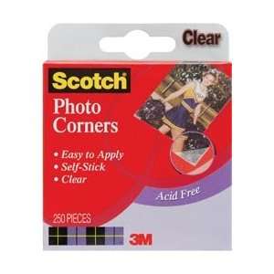  Scotch Photo Corners Self Adhesive 250/Pkg   Clear Arts 
