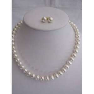  10 12mm Large White Fw Pearl Necklace 