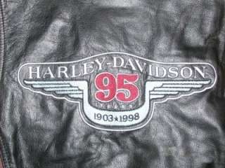   davidson black and burgandy leather motorcycle riding vest limited