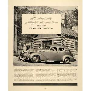   President Automobile Log Cabin   Original Print Ad: Home & Kitchen