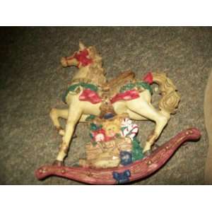    9 Tall Musical Christmas Rocking Horse Figure: Home & Kitchen
