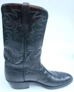 Lucchese Motorcycle Cowboy Boots Leather Mens Size 11D Lucchese Black 